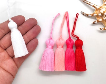 Decor Cotton tassel charm 2 inch (5cm), Handmade tassels, Purse tassels, Cotton Thread Tassel Accessories, Room decor, Bag decor