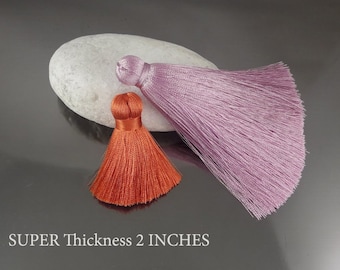 SUPER Thickness 2 inches silk tassels, Colorful tassels, Handmade tassels, Wholesale tassel, Small tassels, Short tassels, Made for order