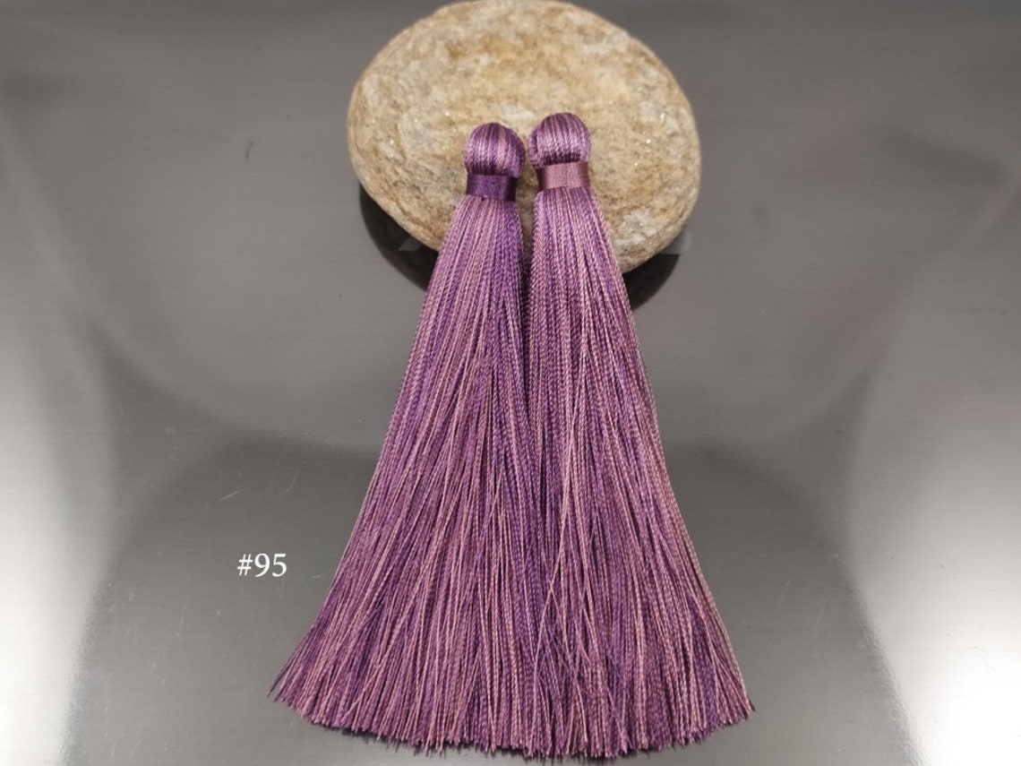 Purple Gold 4 Inches Tassels Mauve Tassels Beige Tassels Etsy