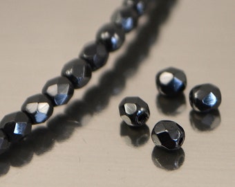 Perle di vetro pressato ceco rotonde con un diametro di 3mm 4mm