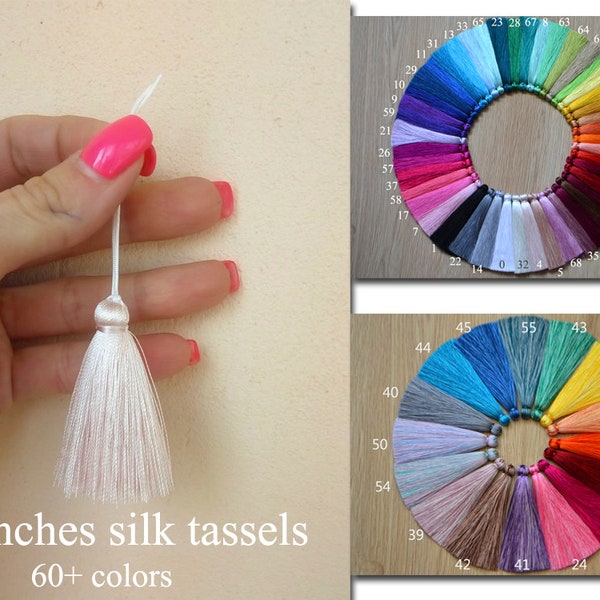 2 inch tassel silk jewelry tassels colorful 5cm tassels silky tassels small tiny tassels mini decor tassels invitation handmade tassel