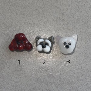 glass dog muzzle bead, handmade lampwork, dog lampwork, puppy lampwork, animal beads artisan beads glass puppy