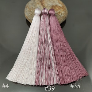 Beige Rosa Braun Seiden Quasten, 4 Zoll Seide Quasten, Wählen Sie 100 + Farbe, Seide Quasten, Ohrringe Quasten, Leder Rosa, Rosa Quasten