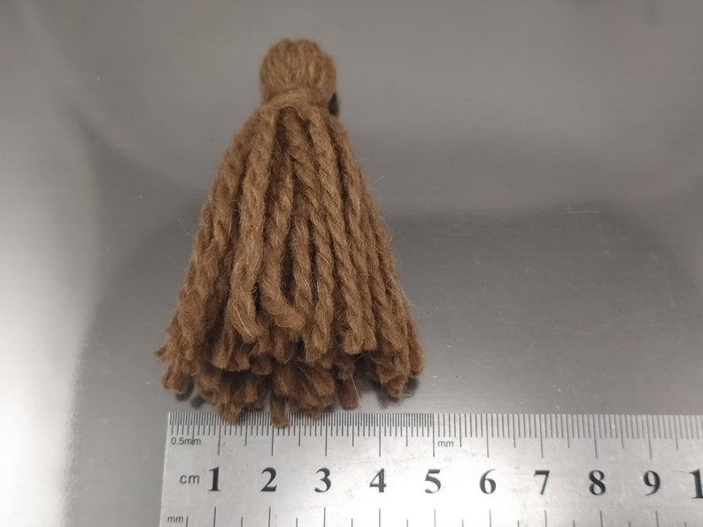 White Wool Tassels 2pcs 3 Inches Tassel Beige Wool Tassels Etsy