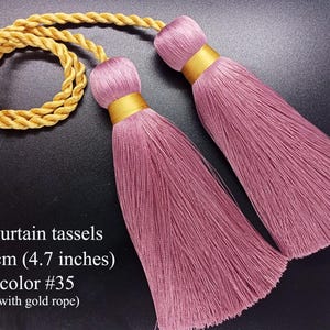 Dusty Pink decorative curtain tassel, Leather pink tassels, Curtain Decor, Home decor tassels, Boho curtain tassel, Window decor,curtain tie