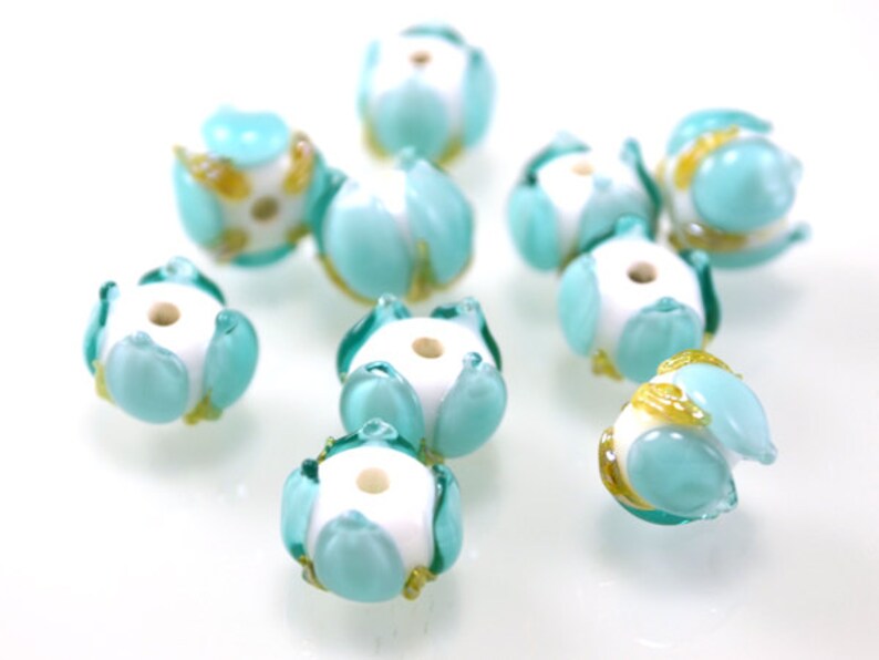 Handmade Lampwork Beads Flower Glass Beads for Jewelry Making Etsy