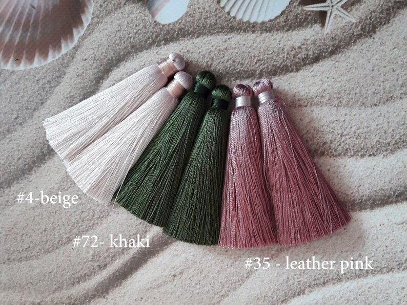 Pink and Gray Silk Tassels 3 Inches Silk Tassel Quality Etsy