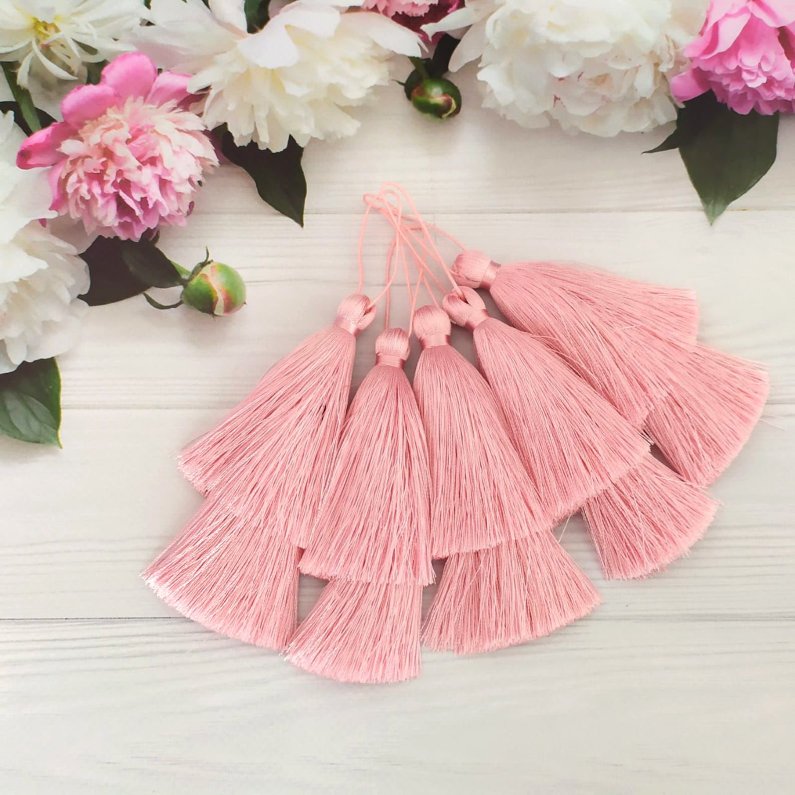 Blue and White Double Tiered tassels 2 Layers CHOOSE COLOR Etsy