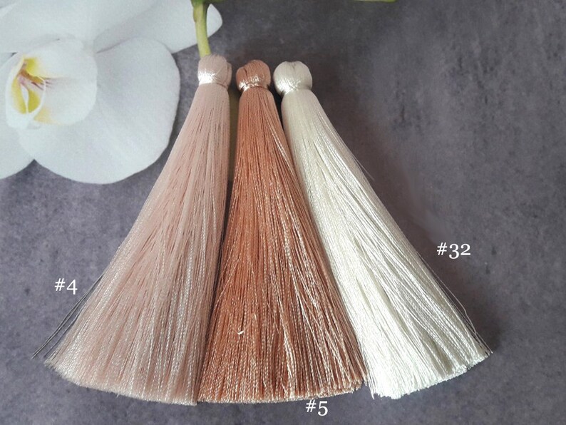 Pink and Gray Silk Tassels 3 Inches Silk Tassel Quality Etsy