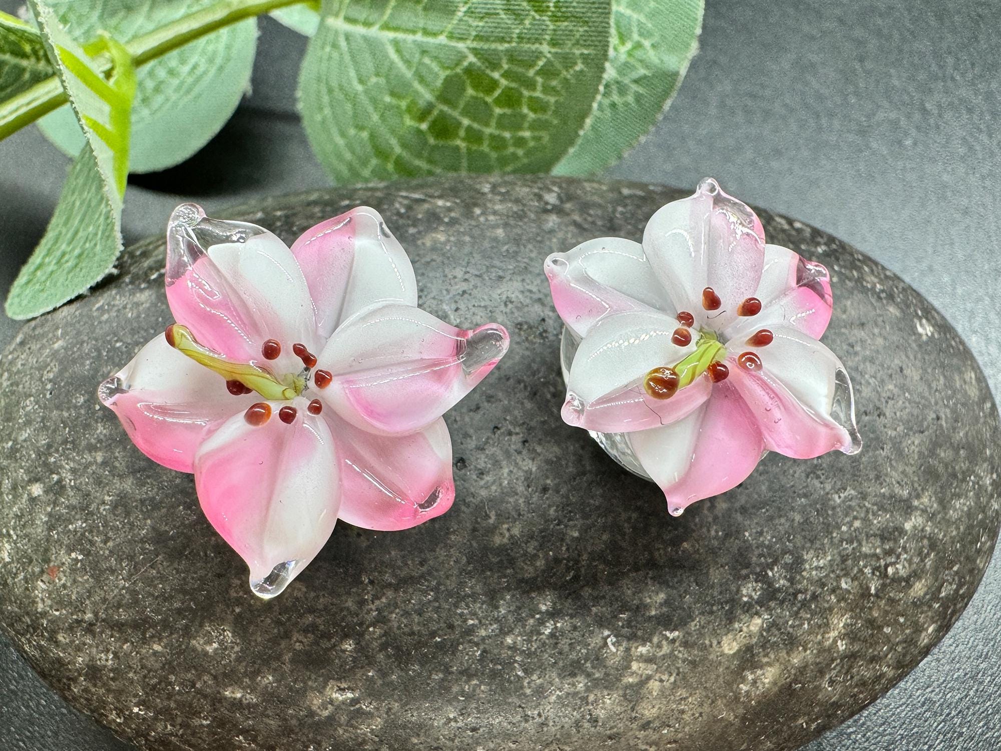 値下！【VINTAGE】MURANO フラワー　ベース　ピンク Murano Glass Flower Pink - Etsy