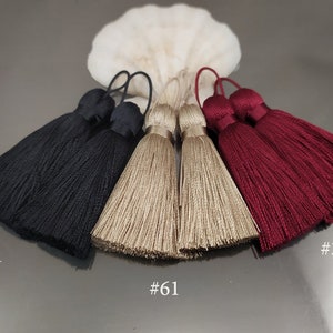 Small silk tassels with rope (choose length), 80+ colors tassels, Colorful Silk Tassels, Silk Tassel Accessories,Tassel Craft,Jewelry tassel
