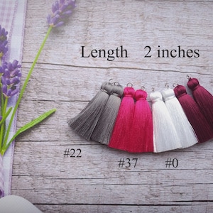 Small 2 inches silk tassels, 5cm silk tassels, Jewelry charm tassels, Colorful tassels for earrings, HANDMADE tassels, Wholesale tassels