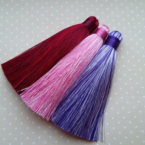 10 cm Super Extra Große Seiden Quasten, Super Dicke Quaste, Rote dicke Quasten, Mala Quaste #46, #24, #41