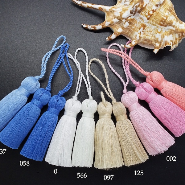 Pastel Decor Cotton tassel charm 2 inch (5cm), Mini tassels, Purse tassels, Cotton Thread Tassel Accessories, Wedding decor, Bag decor