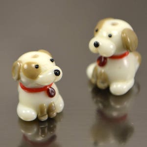 glass dog pendant year of the dog glass animal pendant handmade lampwork dog lampwork puppy lampwork animal beads artisan beads glass puppy