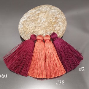 Red orange 2 inches silk tassels, Burgundy tassels #60, Marsala #2, Mala tassels, Artificial Silk Tassels, High Quality Tassels, Silk tassel