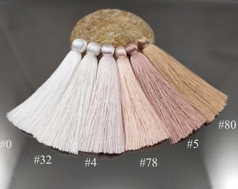 Ecru Silk tassels, 3 inches tassels, 100+ colors, DIY Craft Tassels, Jewelry tassels, Pillow decor, Earrings tassel,Beige tassels,Ecru gamma