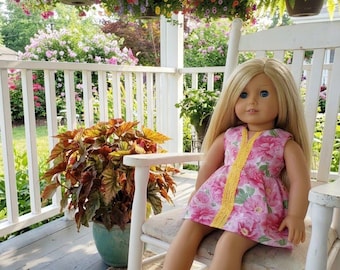 Floral 18" Doll Dress, American Girl Doll Clothes