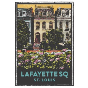 Serie de gestos de San Luis, Plaza Lafayette, Arte de San Luis, Impresión de viaje, Decoración del hogar, Regalo de boda, Inauguración de una casa, Impresión Giclée