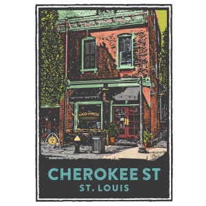 Seria gestów St. Louis, Dom z błota na Cherokee Street, Sztuka St. Louis, Wydruk podróżny, Wystrój domu, Prezent ślubny, Parapetówka