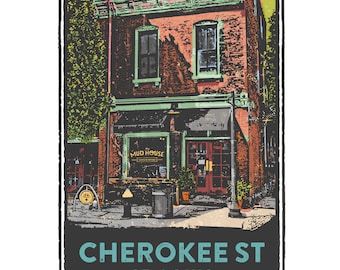 St. Louis Gesture Series, The Mud House on Cherokee Street, St Louis Art, Travel Print, Home Decor, Wedding Gift, House Warming