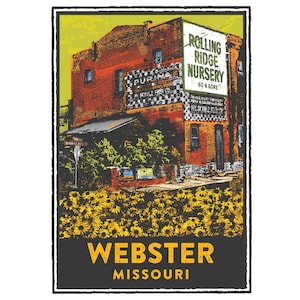 St. Louis Gesture Series, Webster&#39;s Rolling Ridge Nursery, St Louis Art, Travel Print, Home Decor, Wedding Gift, House Warming
