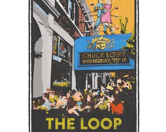 St. Louis Gesture Series, Blueberry Hill, St Louis Art, Travel Print, Home Decor, Wedding Gift, House Warming, Giclée Print