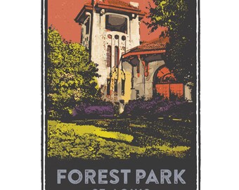 St. Louis Gesture Series, The World Fair Pavilion Detail. St Louis Art, Travel Print, Home Decor, Wedding Gift, Giclée Print
