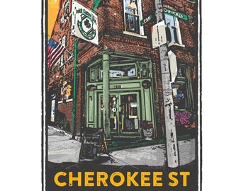 St. Louis Gesture Series, The Irish Corner Pub on Cherokee Street, St Louis Art, Travel Print, Home Decor, Wedding Gift, House Warming