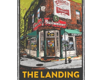 St. Louis Gesture Series, Sundeckers on The Landing, St Louis Art, Travel Print, Home Decor, Wedding Gift, House Warming, Giclée Print