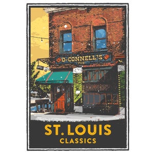 St. Louis Geste Serie, O'Connell's Pub, St. Louis Kunst, Reise-Druck, Wohnkultur, Hochzeitsgeschenk, Hauseinweihung, Giclée-Druck