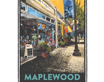 St. Louis Gesture Series, Maplewood, St Louis Art, Travel Print, Home Decor, Wedding Gift, House Warming, Giclée Print