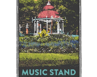 St. Louis Gesture Series, The Music Stand in Tower Grove Park, St Louis Art, Travel Print, Home Decor, Wedding Gift, House Warming