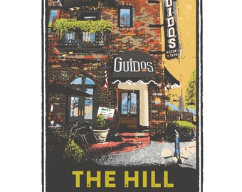 St. Louis Gesture Series, Guido's on the Hill, St Louis Art, Travel Print, Home Decor, Wedding Gift, House Warming, Giclée Print