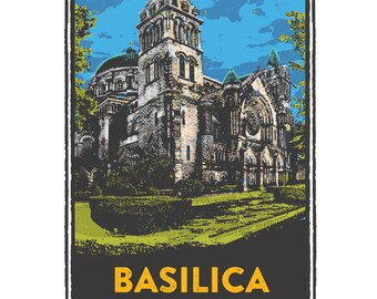 St. Louis Gesture Series, The Basilica, St Louis Art, Travel Print, Home Decor, Wedding Gift, House Warming, Giclée Print