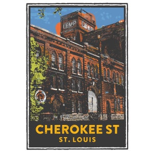 Seria gestów St. Louis, Browar Lemp w dzielnicy Cherokee Street, Sztuka St. Louis, Wydruk podróżny, Wystrój domu, Prezent ślubny
