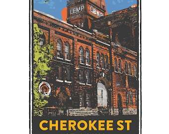 St. Louis Gesture Series, The Lemp Brewery in the Cherokee Street neighborhood, St Louis Art, Travel Print, Home Decor, Wedding Gift