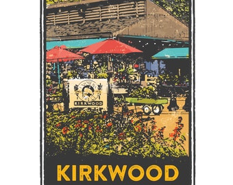 St. Louis Gesture Series, Kirkwood Farmer's Market, St Louis Art, Travel Print, Home Decor, Wedding Gift, House Warming, Giclée Print