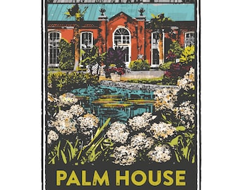 St. Louis Gesture Series, The Palm House in Tower Grove Park, St Louis Art, Travel Print, Home Decor, Wedding Gift, House Warming