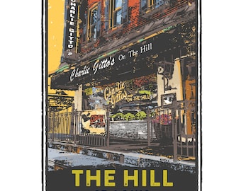 St. Louis Gesture Series, Charlie Gitto's on the Hill, St Louis Art, Travel Print, Home Decor, Wedding Gift, House Warming, Giclée Print