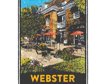 St. Louis Gesture Series, Webster's Plaza, St Louis Art, Travel Print, Home Decor, Wedding Gift, House Warming, Giclée Print