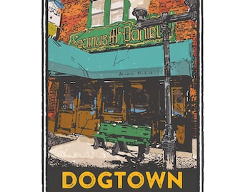 St. Louis Gesture Series, Seamus McDaniel's in Dogtown, St Louis Art, Travel Print, Home Decor, Wedding Gift, House Warming, Giclée Print