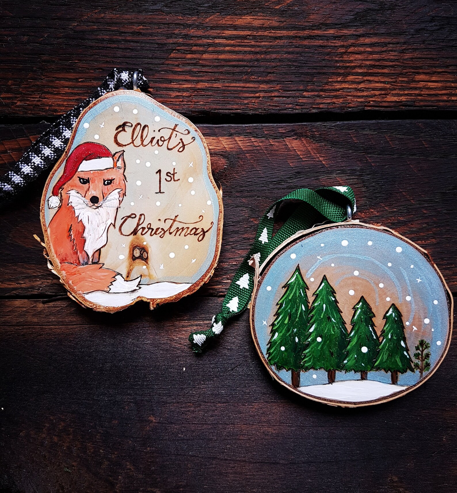 Custom Christmas Ornament for 2021 pyrography hand made Canada | Etsy