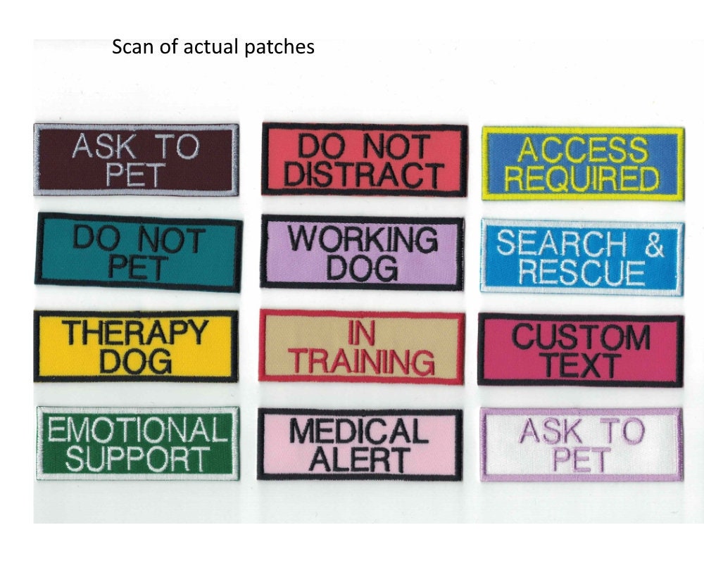 10 Pieces Service Dog Patches Ask to Do Pet Patch Vest Removable Tactical  Pet