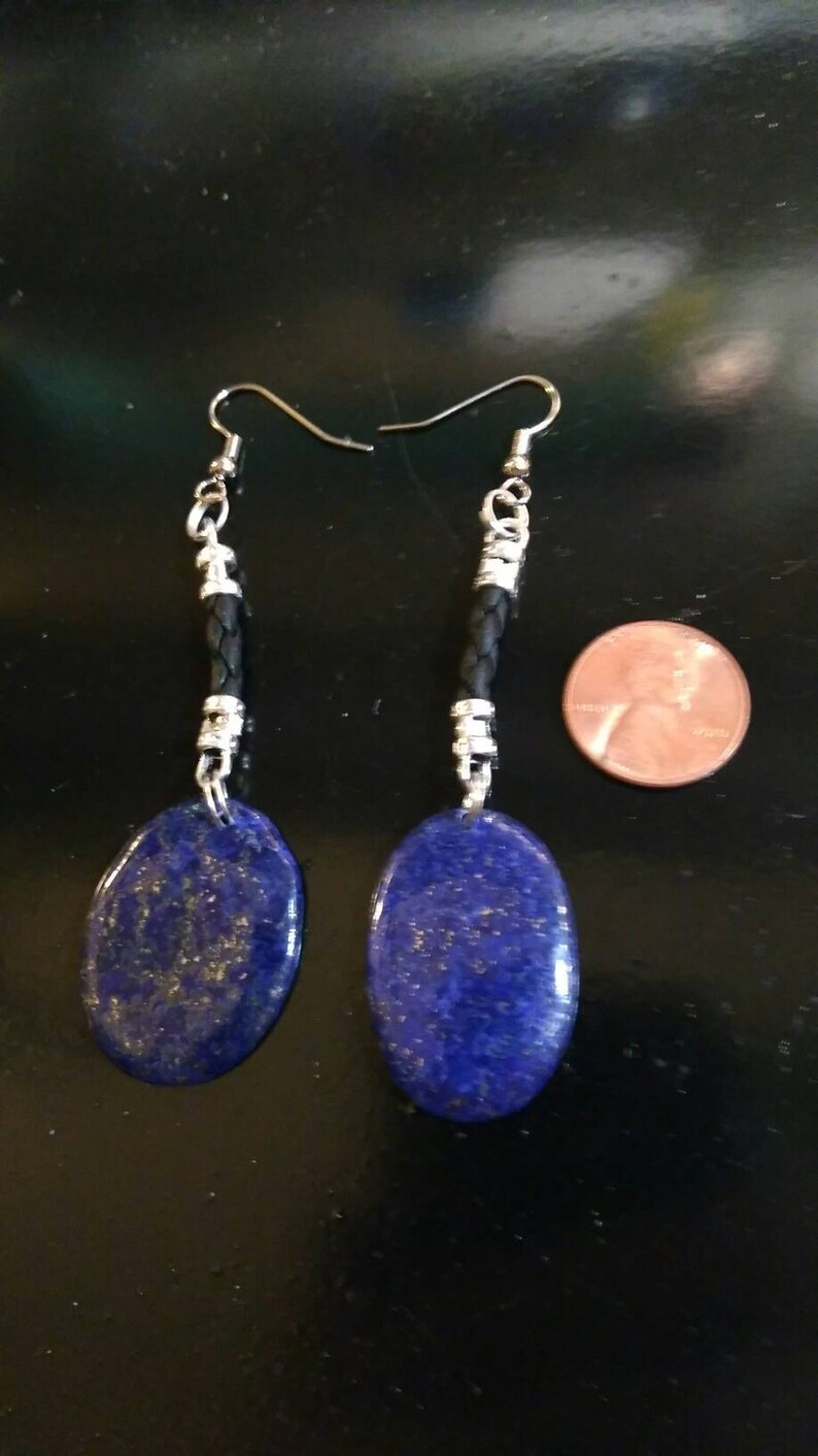 Hand made Lapis lazuli earrings