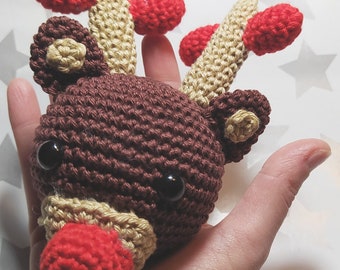 Crochet Christmas deer ornament PATTERN ONLY Amigurumi reindeer Amigurumi animals Crochet amigurumi deer Christmas home decor