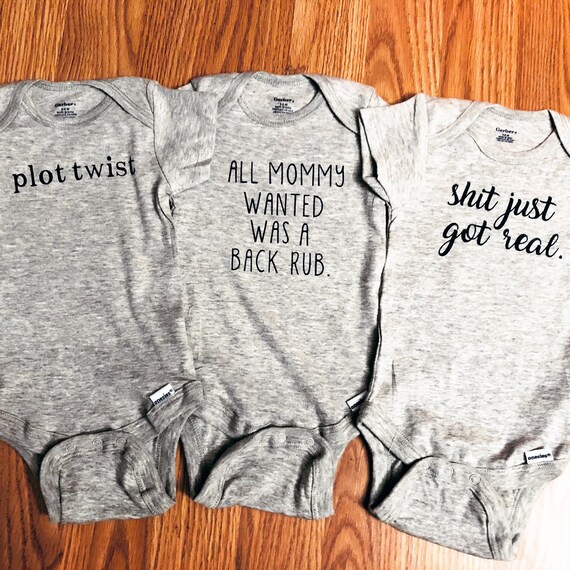 funny baby onesie pregnancy announcement All Mommy Wanted Was a Backrub Gerber\u00ae onesie\u00ae baby shower present oops baby newborn baby gift