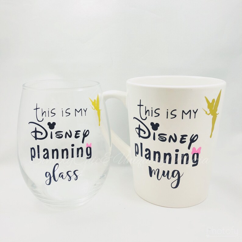 This is my Disney planning glass wine glass travel planning Etsy