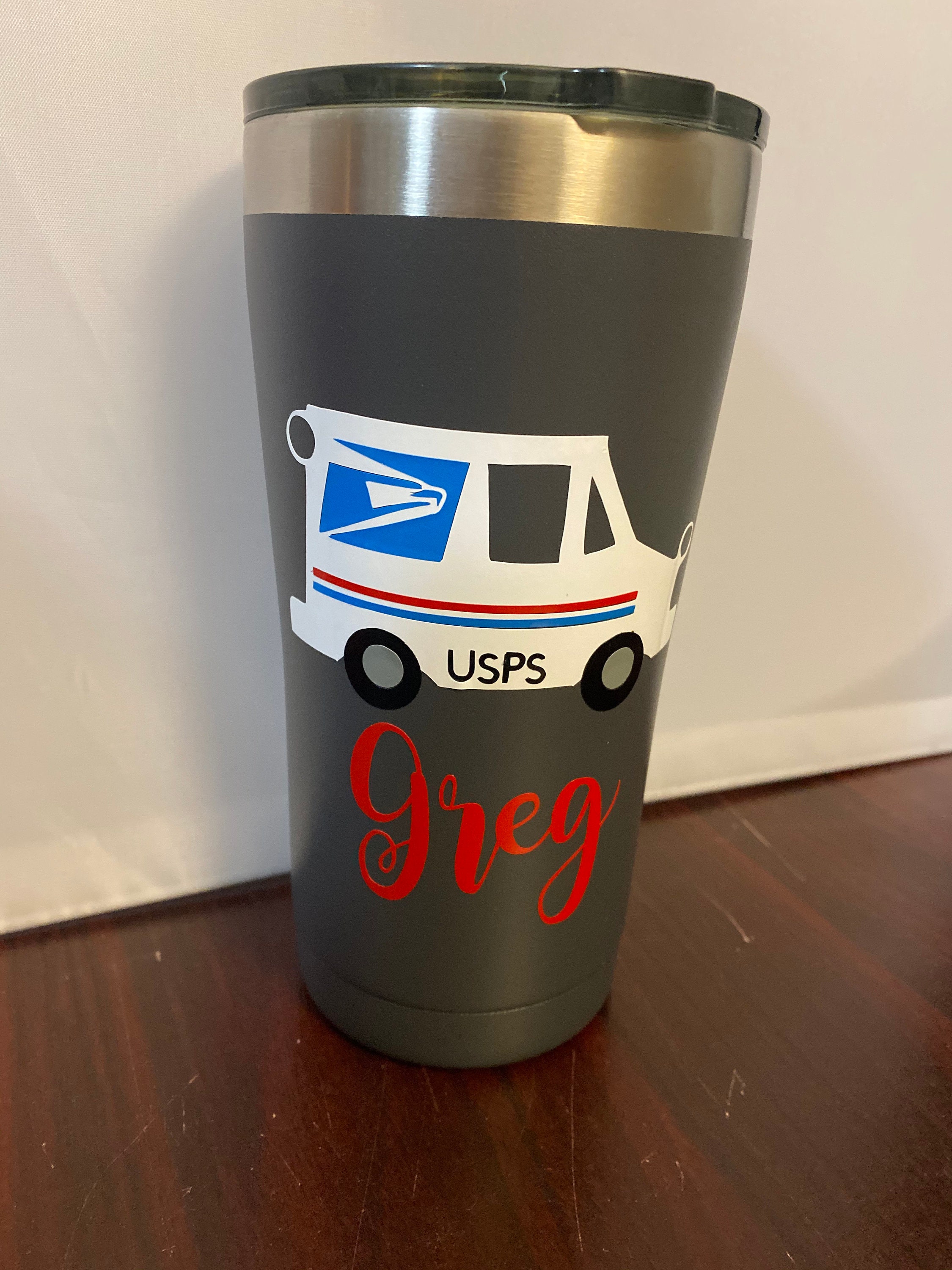 Mail carrier tumbler mail man coffee cup mail lady decal Etsy