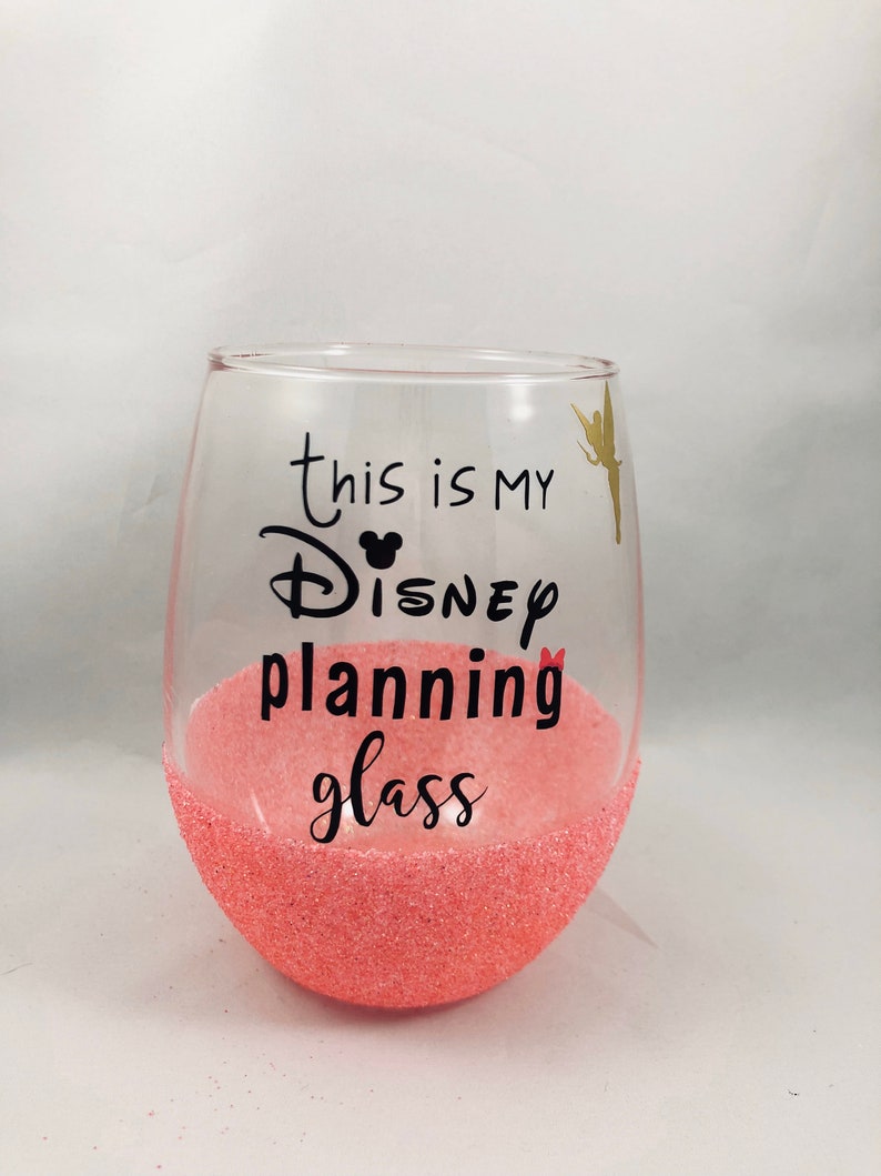This is my Disney planning glass wine glass travel planning Etsy